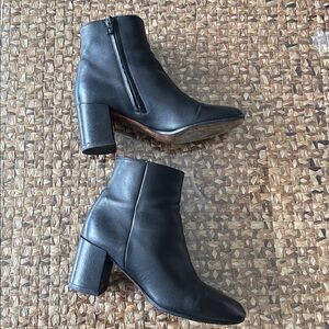 Vince Black Leather Ankle Booties boots retail $435
